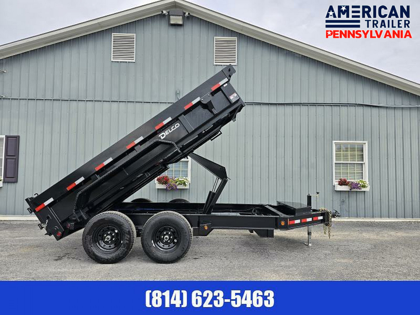 New Delco Dump Trailer / 72"x12' / 9.9K GVWR / Tarp / Ramps