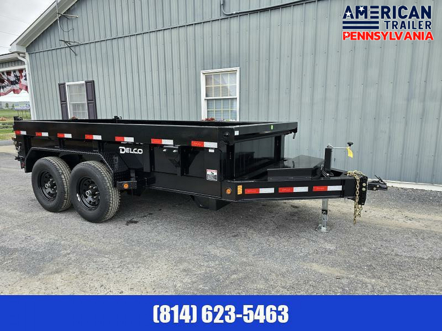 New Delco Dump Trailer / 72"x12' / 9.9K GVWR / Tarp / Ramps