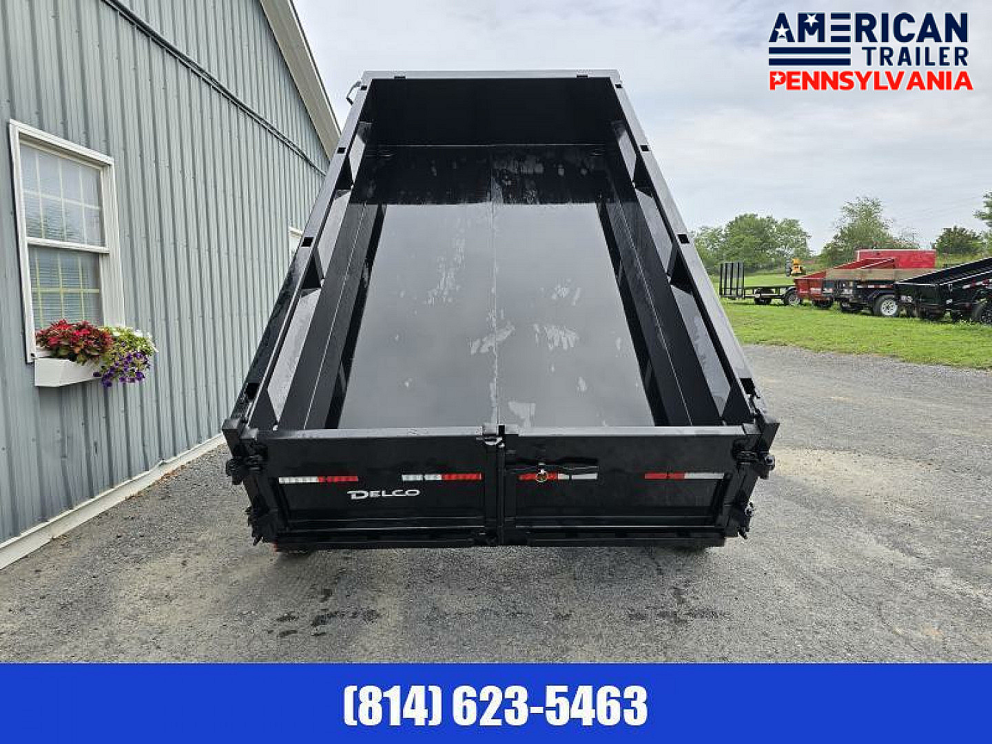 New Delco Dump Trailer / 72"x12' / 9.9K GVWR / Tarp / Ramps
