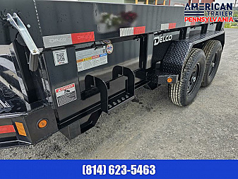 New Delco Dump Trailer / 72"x12' / 9.9K GVWR / Tarp / Ramps