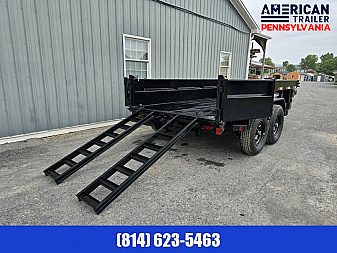 New Delco Dump Trailer / 72"x12' / 9.9K GVWR / Tarp / Ramps