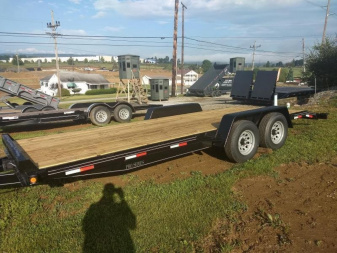 New Quality Pro Grade Wood Deck Car Hauler 20' - 9.9K GVWR - Spare Mount