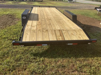 New Quality Pro Grade Wood Deck Car Hauler 20' - 9.9K GVWR - Spare Mount