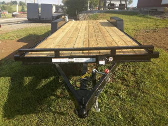 New Quality Pro Grade Wood Deck Car Hauler 20' - 9.9K GVWR - Spare Mount