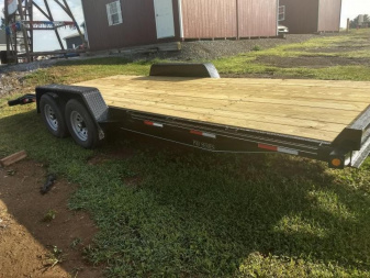 New Quality Pro Grade Wood Deck Car Hauler 20' - 9.9K GVWR - Spare Mount