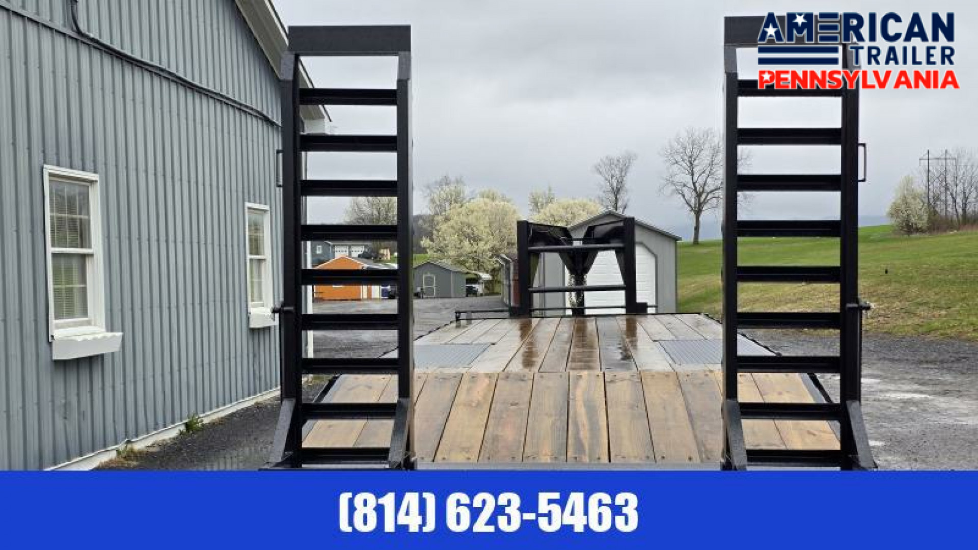 New American Pro Grade Gooseneck Trailer / 25' / 25K GVWR / Spare Mount