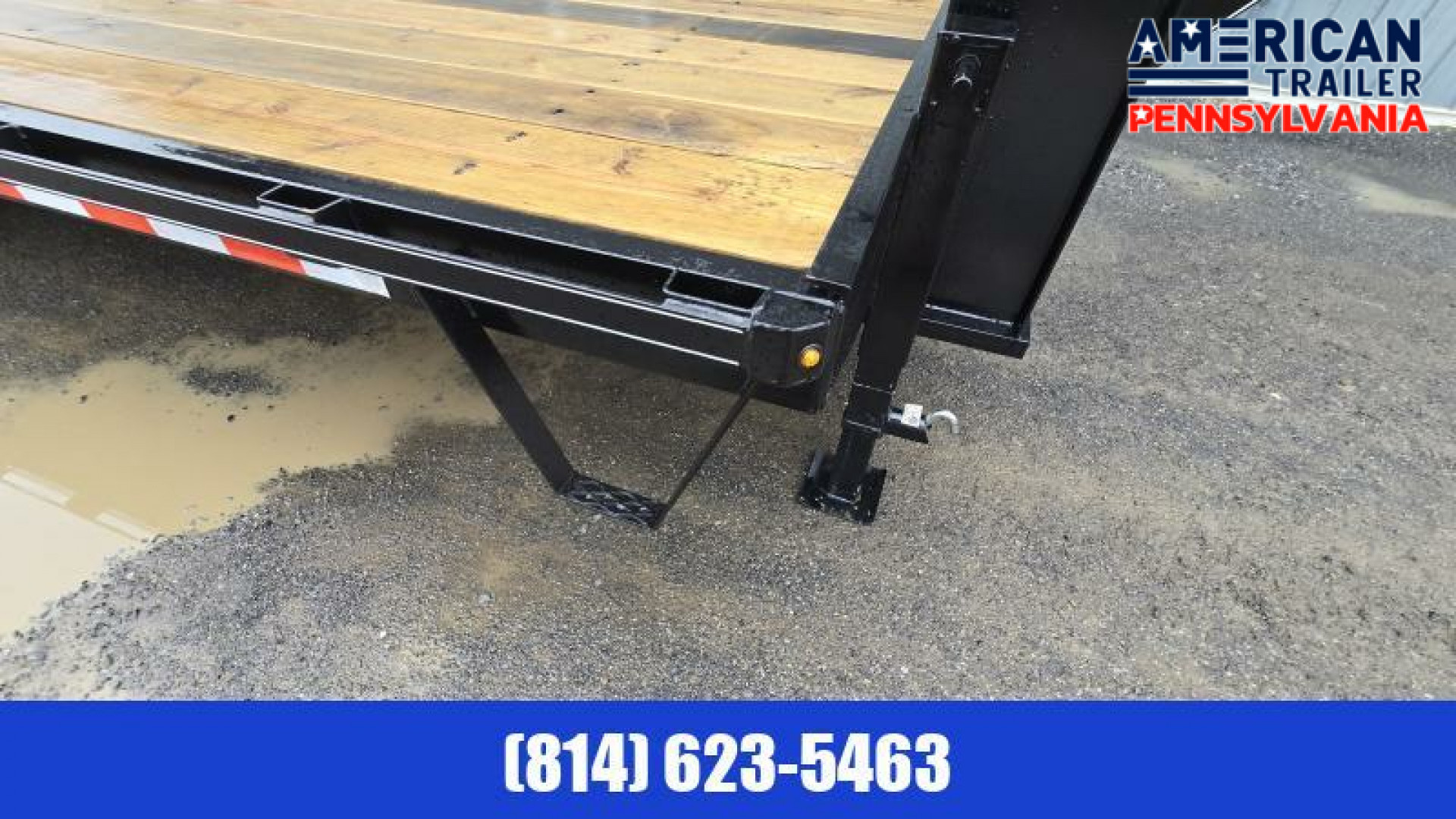 New American Pro Grade Gooseneck Trailer / 25' / 25K GVWR / Spare Mount