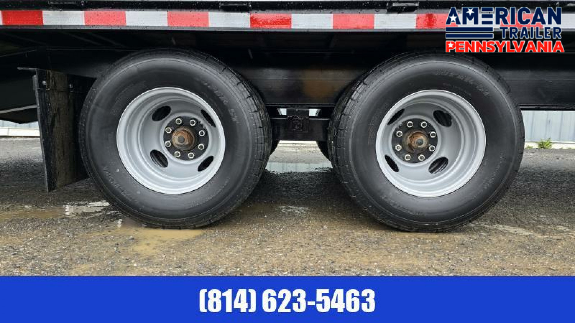 New American Pro Grade Gooseneck Trailer / 25' / 25K GVWR / Spare Mount