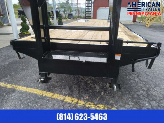 New American Pro Grade Gooseneck Trailer / 25' / 25K GVWR / Spare Mount