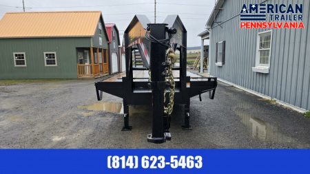 New American Pro Grade Gooseneck Trailer / 25' / 25K GVWR / Spare Mount
