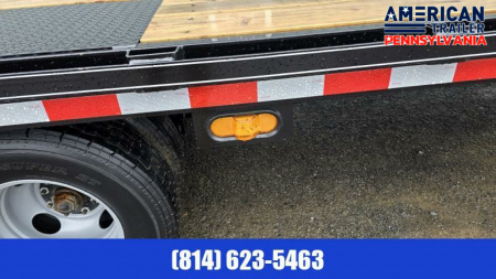 New American Pro Grade Gooseneck Trailer / 25' / 25K GVWR / Spare Mount