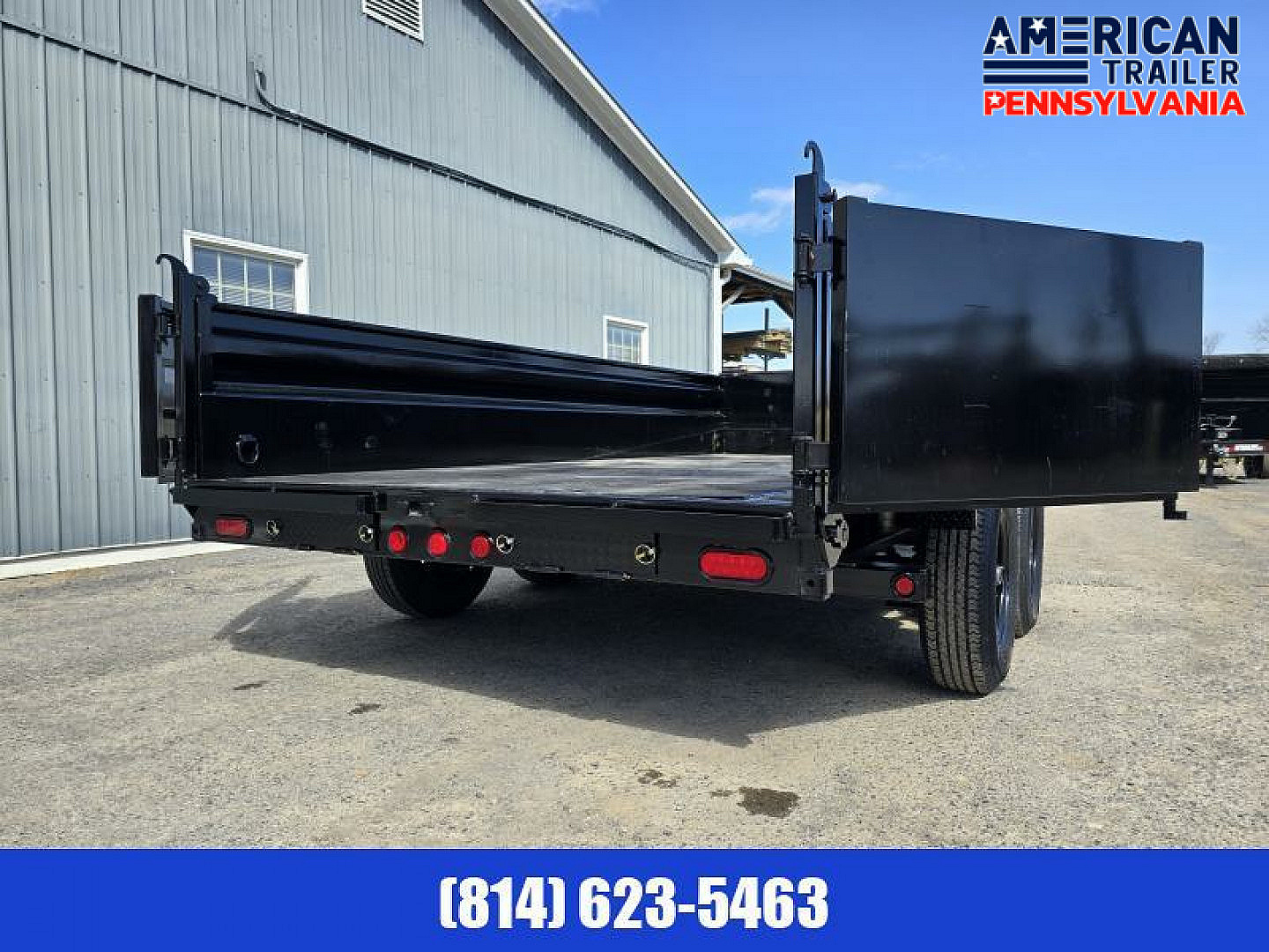New PJ 83" Low Pro Dump Trailer / 14K GVWR / 83x14 / Tarp / Ramps