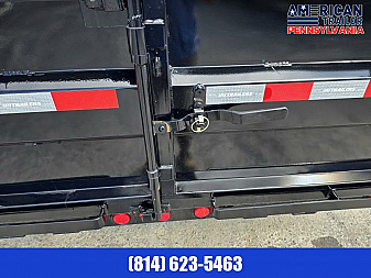New PJ 83" Low Pro Dump Trailer / 14K GVWR / 83x14 / Tarp / Ramps