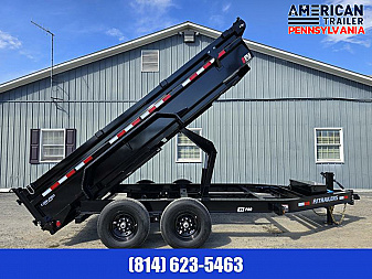 New PJ 83" Low Pro Dump Trailer / 14K GVWR / 83x14 / Tarp / Ramps