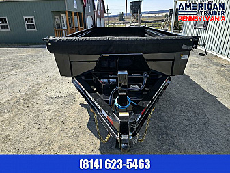 New PJ 83" Low Pro Dump Trailer / 14K GVWR / 83x14 / Tarp / Ramps