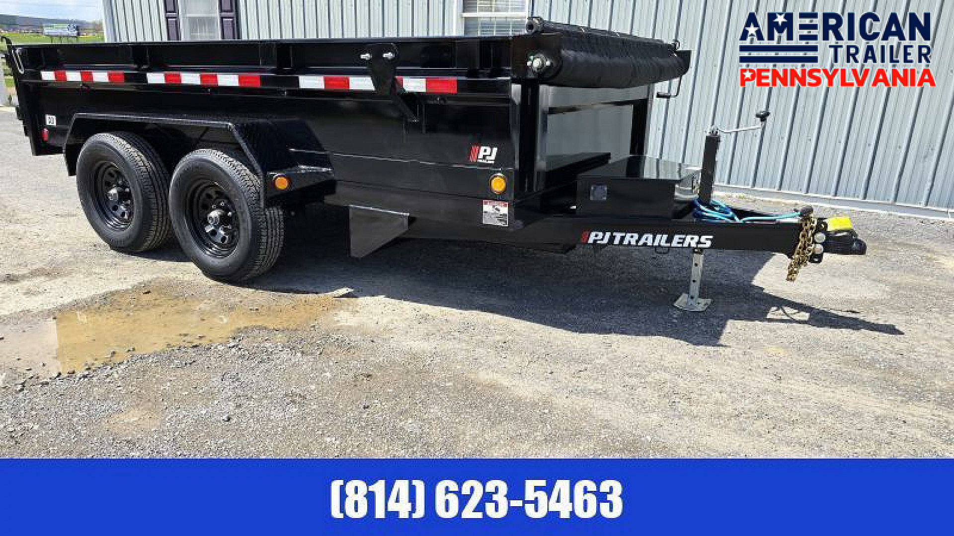 New PJ 72" Tandem Axle Dump / 9.8K GVWR / 72"x12'