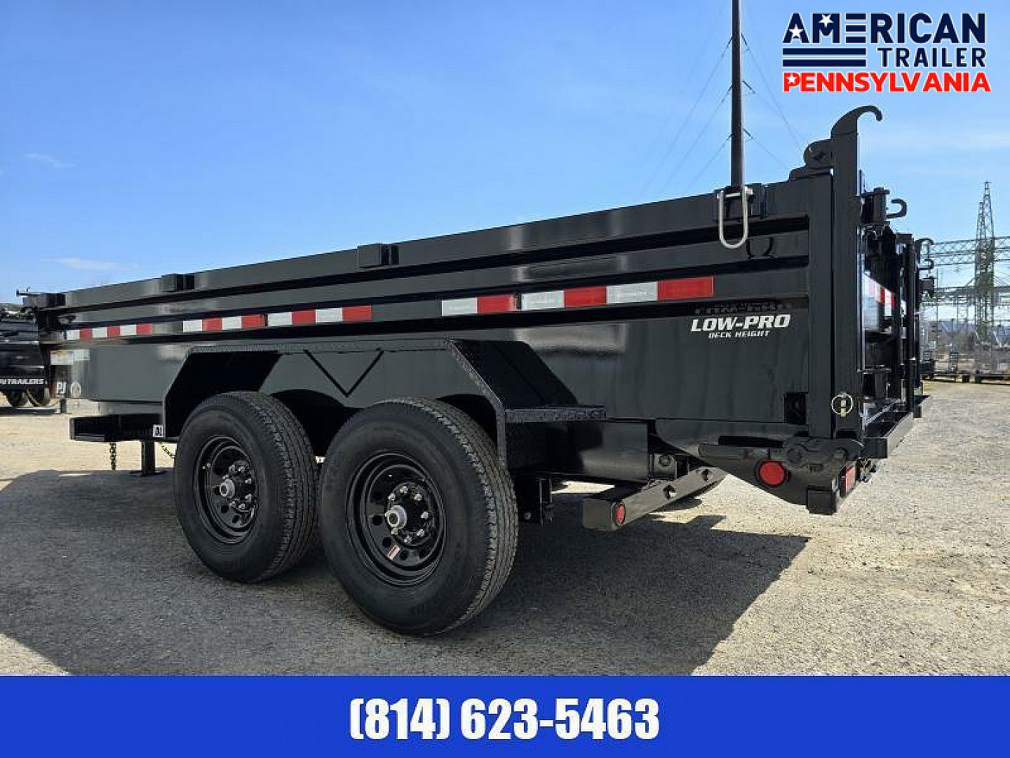 New PJ 83" Low Pro Dump Trailer / 14K GVWR / 83x16