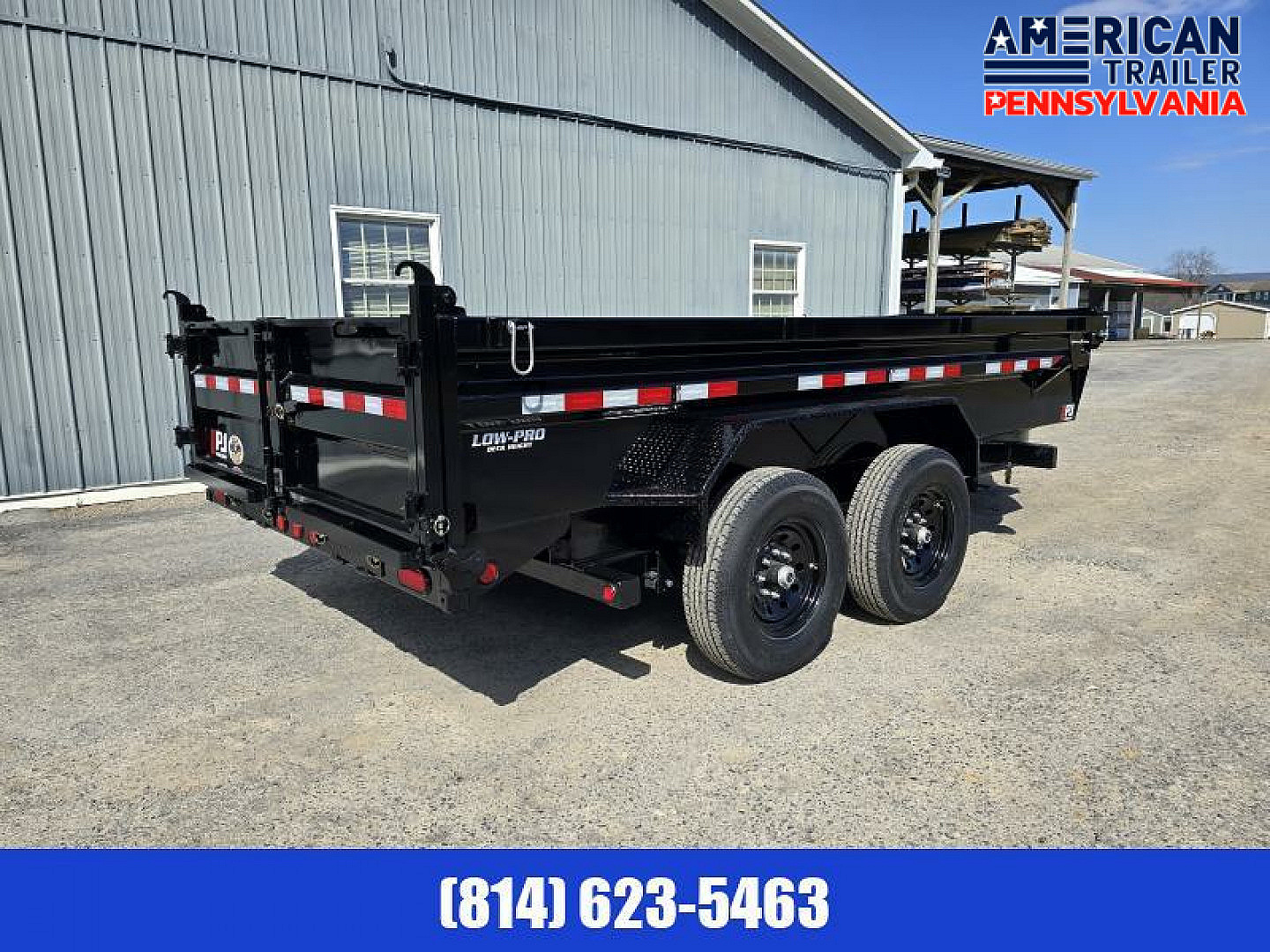 New PJ 83" Low Pro Dump Trailer / 14K GVWR / 83x16