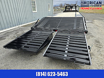 New PJ Low Pro Flatdeck Dually Gooseneck Trailer / 25K GVWR / 30'