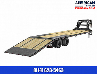 New PJ Low Pro Gooseneck with Hydraulic Dove / 25K GVWR / 32'