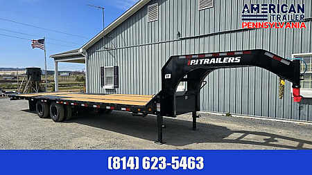 New PJ Low Pro Gooseneck with Hydraulic Dove / 25K GVWR / 32'