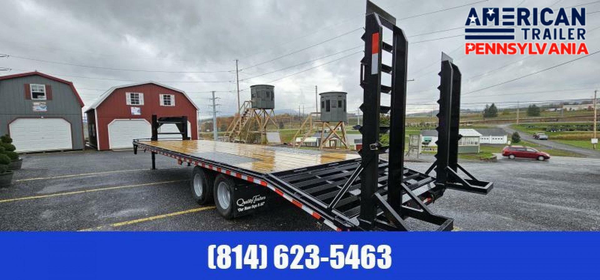 New 2024 American Pro Grade Gooseneck Trailer 30' - 25K GVWR - Pop-up Dovetail