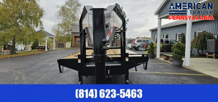 New 2024 American Pro Grade Gooseneck Trailer 30' - 25K GVWR - Pop-up Dovetail