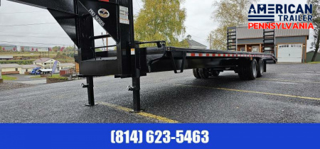 New 2024 American Pro Grade Gooseneck Trailer 30' - 25K GVWR - Pop-up Dovetail