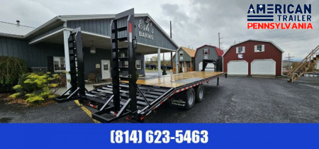 New 2024 American Pro Grade Gooseneck Trailer 30' - 25K GVWR - Pop-up Dovetail