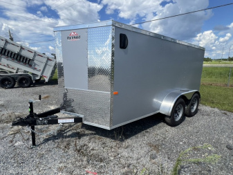 New 2027 Rock Solid Cargo 6x12 Tandem Axle Enclosed Cargo Trailer – Silver Frost PolyCore | Low Profile | 7K GVWR