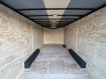 New NEW - 2026 ROCK SOLID CARGO 8.5x20 Tandem Axle Polycore w/ Blackout package & Spoiler Cargo / Enclosed Trailer
