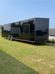 New South Georgia 8.5x28 Cargo / Enclosed Trailer Super Stealth w/ Spoiler- Edition 10,000# Gross