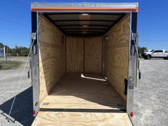 New 2026 Rock Solid Cargo 6x12 TA Tri-Color Harley Davidson Edition Motorcycle Trailer