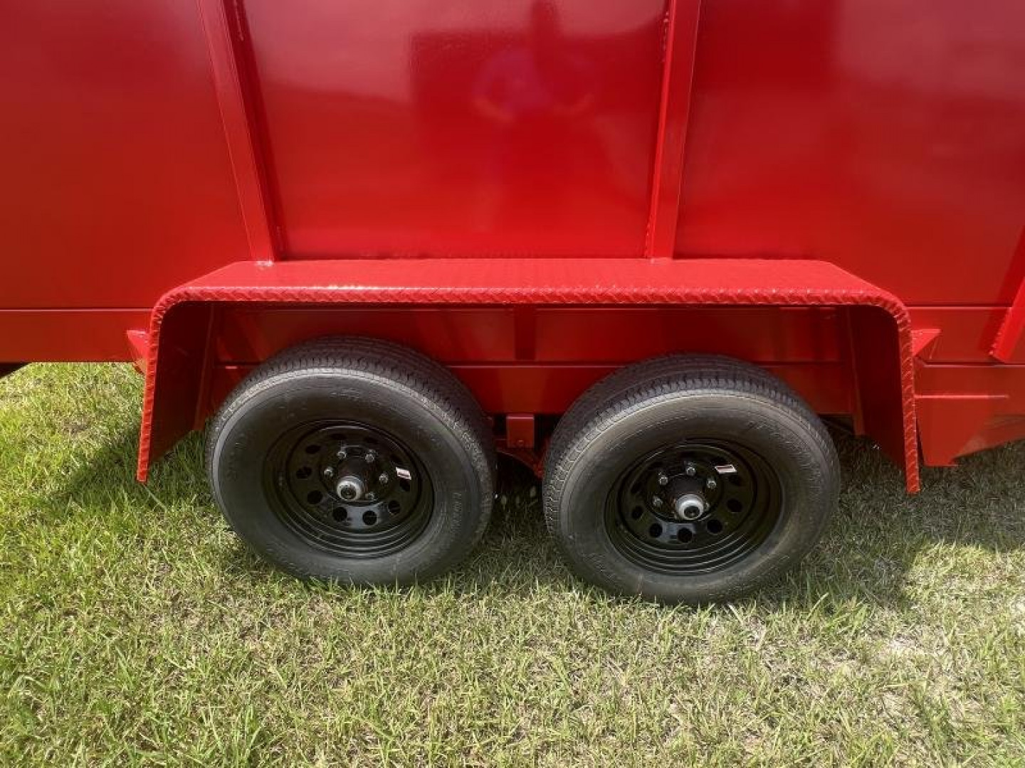 New Down 2 Earth (D2E) Trailers 6x12TA Down 2 Earth Dump Trailer 10K GVWR - (RED) Dump Trailer