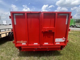 New Down 2 Earth (D2E) Trailers 6x12TA Down 2 Earth Dump Trailer 10K GVWR - (RED) Dump Trailer