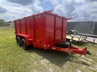 New Down 2 Earth (D2E) Trailers 6x12TA Down 2 Earth Dump Trailer 10K GVWR - (RED) Dump Trailer