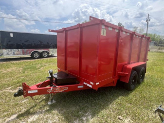 New Down 2 Earth (D2E) Trailers 6x12TA Down 2 Earth Dump Trailer 10K GVWR - (RED) Dump Trailer