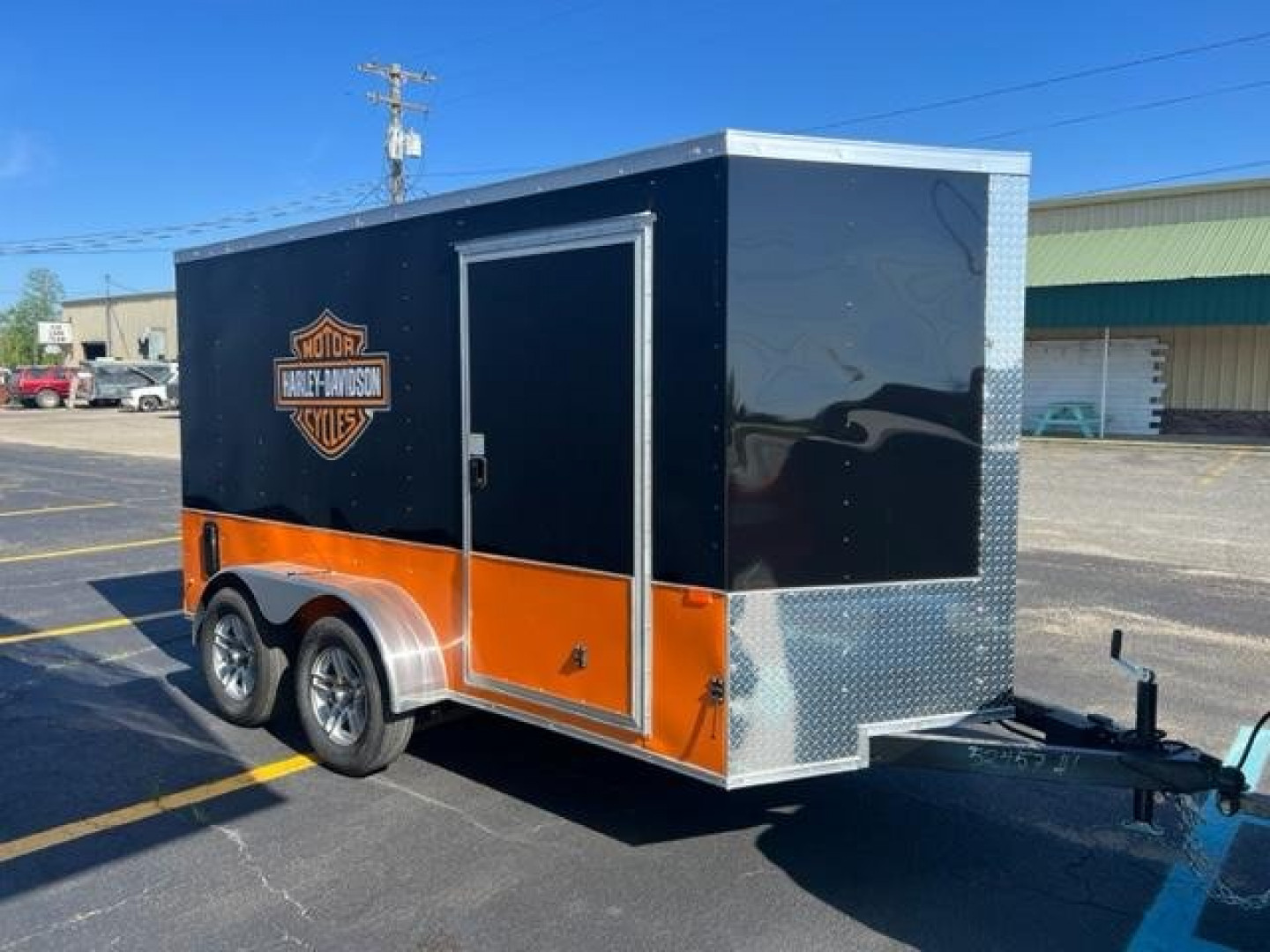 New 2026 Rock Solid Cargo 6X12 TA Harley Davidson Edition Motorcycle Trailer