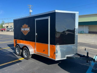 New 2026 Rock Solid Cargo 6X12 TA Harley Davidson Edition Motorcycle Trailer