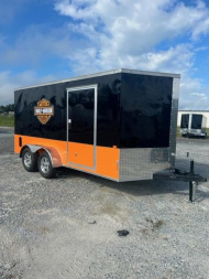 New 7x14 TVRH Harley Enclosed Cargo Trailer