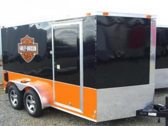 New NEW 7x12 Rock Solid Cargo TVRH Harley Enclosed Cargo Trailer