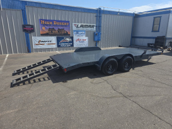 New 2025 LAMAR TRAILERS CE 7x18' Steel Deck 7k GVWR Car Hauler-winch Plate