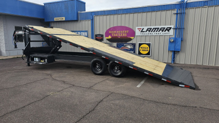 New 2025 LAMAR TRAILERS FA 26' Full Power Tilt Equipment Trailer