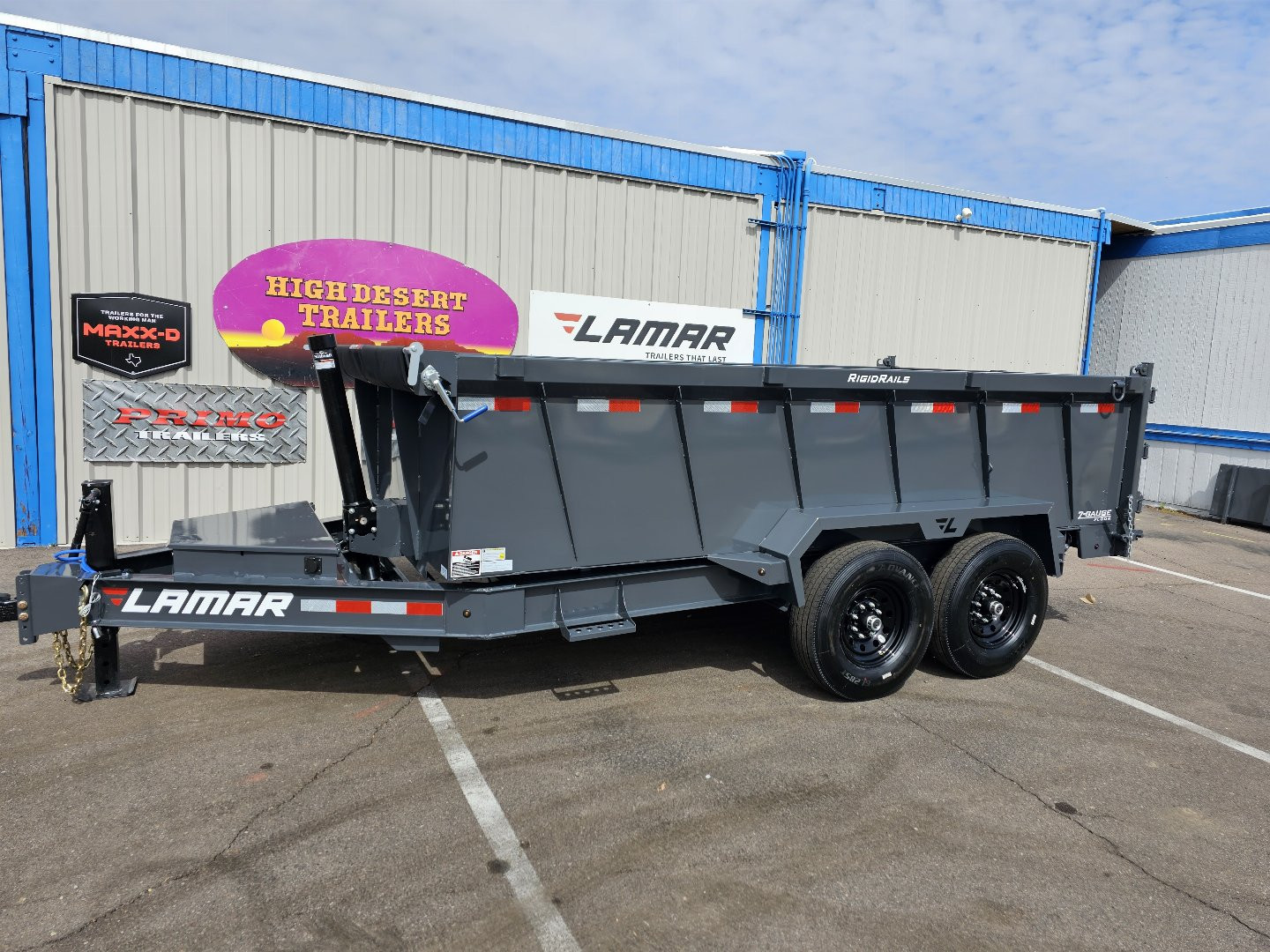New 2025 LAMAR TRAILERS DT- 7x14- Dump- 14k GVWR- 36" walls- Dump Trailer