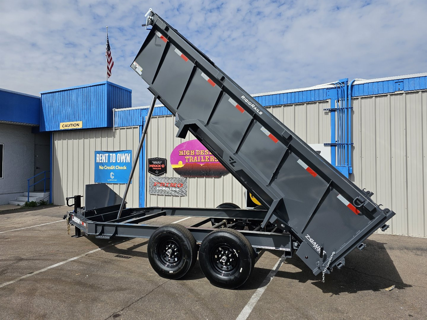 New 2025 LAMAR TRAILERS DT- 7x14- Dump- 14k GVWR- 36" walls- Dump Trailer