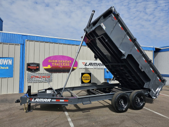 New 2025 LAMAR TRAILERS DT- 7x14- Dump- 14k GVWR- 36" walls- Dump Trailer