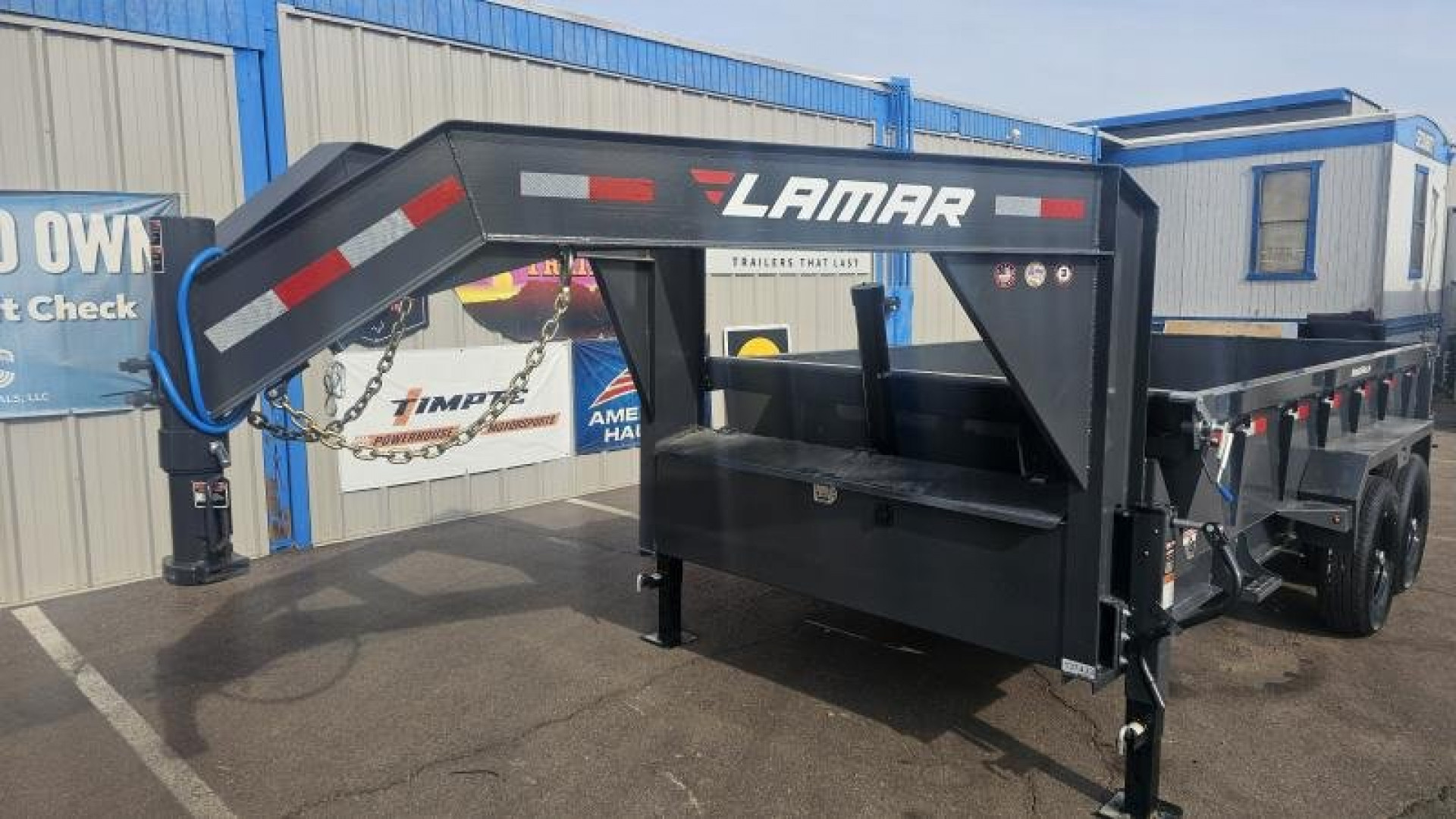 New 2025 LAMAR TRAILERS DT- 7x14 Telescopic Dump -Gooseneck- 14k GVWR- 24" walls Dump Trailer