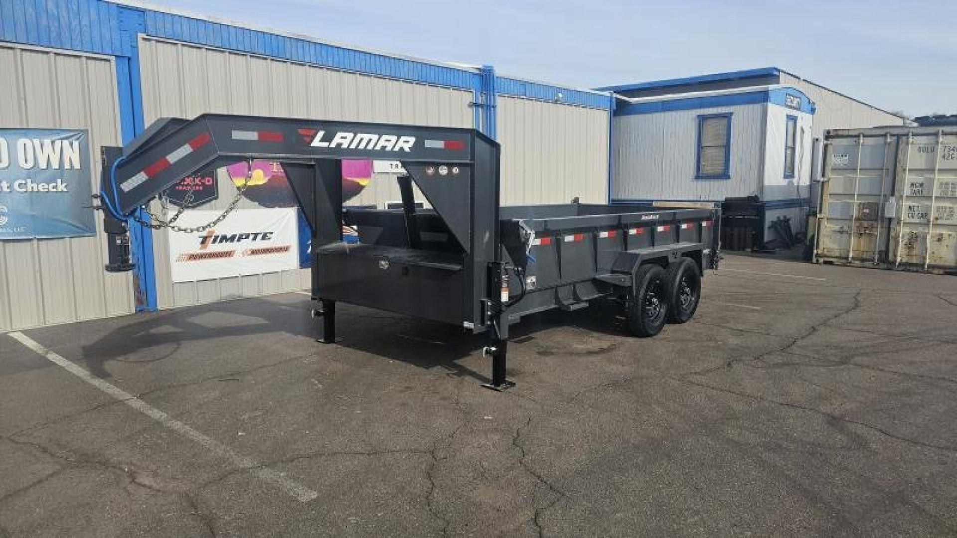 New 2025 LAMAR TRAILERS DT- 7x14 Telescopic Dump -Gooseneck- 14k GVWR- 24" walls Dump Trailer
