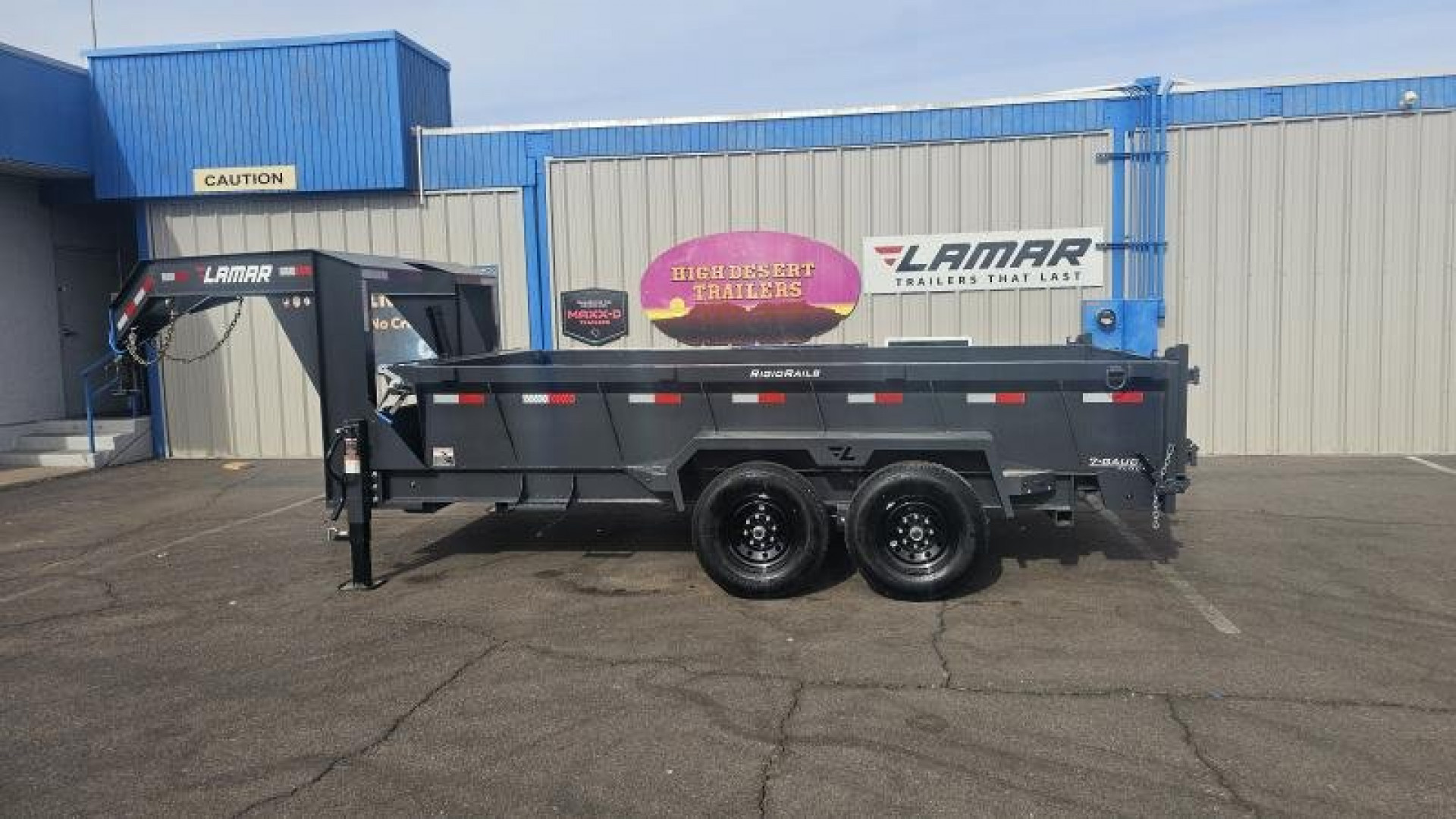 New 2025 LAMAR TRAILERS DT- 7x14 Telescopic Dump -Gooseneck- 14k GVWR- 24" walls Dump Trailer