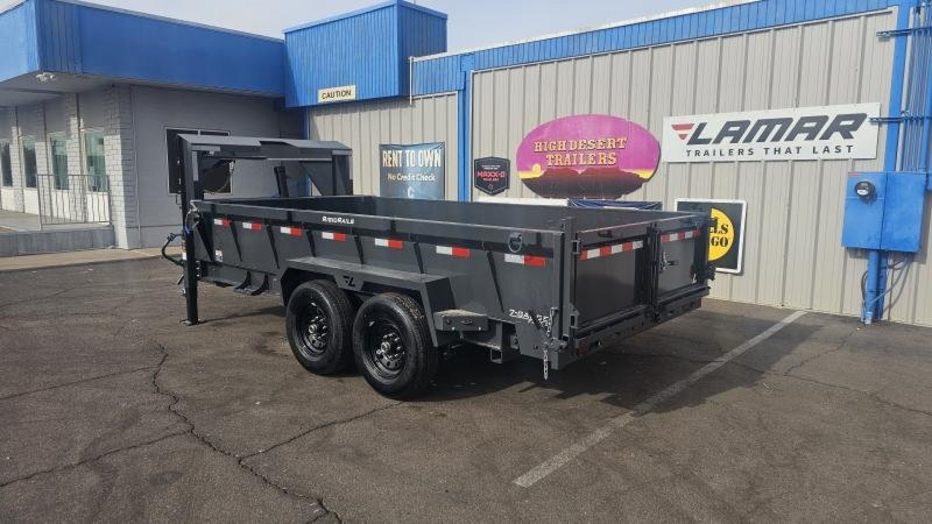 New 2025 LAMAR TRAILERS DT- 7x14 Telescopic Dump -Gooseneck- 14k GVWR- 24" walls Dump Trailer